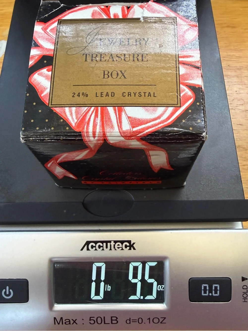 24% Lead Crystal Clear Trinket Box